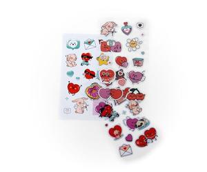 Mr. Wonderful - Set de Pegatinas Especiales Llenas de Amor - 3 Hojas con Acabado Aterciopelado, Acolchado y Holográfico - Certificado FSC