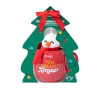 Mr. Wonderful - Set de taza + llavero de peluche - You are my Xmas - Taza de Cerámica - Llaver de Peluche en forma de Nieve - 370 ml