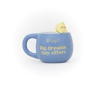 Mr. Wonderful - Taza 3D Lazy Pollito - Big Dreams, Tiny Effort - Taza de Cerámica en Dolomita 350 ml - Taza Original con Personaje