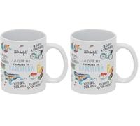 Mr. Wonderful Taza, multicolor (WOA2405560EM) (Paquete de 2)