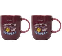 Mr. Wonderful - Taza - Tengo una certeza: esto de aquí no es cerveza - Taza de Café Personalizada - Taza de Cerámica con Mensaje Divertido (Paquete de 2)