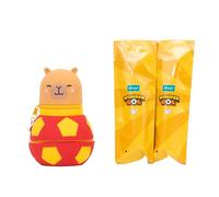 Mr. Wonderful Wonder Gol Estuche Extensible España con 2 Figuras, Estuche Escolar de Silicona Tipo Balón con Capibara, Portalápices Original (1 España + 1 Sorpresa)