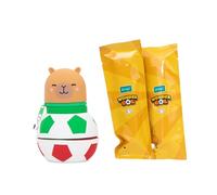 Mr. Wonderful Wonder GOL Estuche Extensible Italia con 2 Figuras, Estuche Escolar de Silicona Tipo Balón con Capibara, Portalápices Original (1 Italia + 1 Sorpresa)