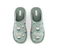 Mr.Wonderful - Zapatillas para Casa T 36-38 - Lo mejor del día... ¡siempre en tu compañía! - Regalo Día de la Madre - Zapatillas de andar por casa para mujer, con mensaje