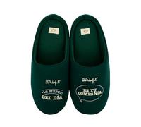 Mr. Wonderful - Zapatillas T 44-46 - Lo mejor del día es tu compañía - Zapatillas de casa para hombre - Suela antideslizante - Tallas: 40-43 y 44-46