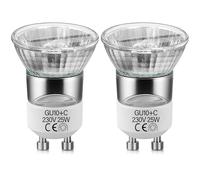 MR11 GU10 Bombillas 230V, GU10 Bi-Pin Base 45° Ángulo de haz, gu10 Regulable Blanco Cálido 2800K, para luz de Techo, luz de Calentamiento de Velas, Bombillas Decorativas, Pack de 2