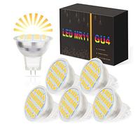 MR11 GU4 LED Bombillas 3W, AC/DC 10-30V 300LM, Equivalente para bombillas halógenas de 30W, No regulable sin parpadeo, 6-Pack (Color : Warm White 3000K)