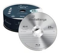 MediaRange - BLU-Ray Disc BD-r, 25 GB / 135 min, 6X, Impreso, 25 Piezas en Caja