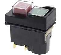 MRANADLDF KLD28 - Botón de encendido y apagado magnético de 250 V 16 A, impermeable, 4 pines, interruptor de encendido y apagado para máquinas de taller, 54 x 30 x 55 mm