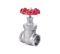 MRANADLDF Válvula de compuerta roscada de Acero Inoxidable 201, válvula de compuerta con Rosca Interna Z11W-16P, Interruptor de plomería, válvula de Agua del Grifo, 4 Minutos, 1 Pulgada(G1/2)