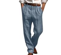 Mrat Pantalones formales para hombre, informales, negocios, oficina, trabajo, plisados, elásticos, pantalones de pierna recta, pantalones inteligentes ajustados para hombre, cómodos, suaves, clásicos
