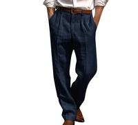 Mrat Pantalones formales para hombre, informales, negocios, oficina, trabajo, plisados, elásticos, pantalones de pierna recta, pantalones inteligentes ajustados para hombre, cómodos, suaves, clásicos