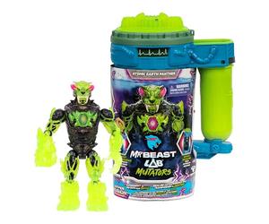 MrBeast Lab Hyper Fusion Mutators, experimenta y CREA, Atomic Earth Panther, añade el líquido de mutación, pulsa el escáner y descubre una Pantera, más de 20 Puntos articulados, colecciona los 3
