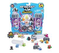 MrBeast Lab Swarms Serie Hyper Fusion, colecciona +100 enjambres, el megapack de Laboratorio Incluye 14 microbestias, 14 Pegatinas coleccionables y 4 cápsulas para Crear