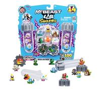 MrBeast Lab Swarms Serie Hyper Fusion, colecciona +100 enjambres, el megapack de Laboratorio Incluye 14 microbestias, 14 Pegatinas coleccionables y 4 cápsulas para Crear tu MrBeast Lab