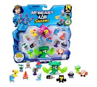 MrBeast Lab Swarms Serie Mega-Tech: Sal del Laboratorio y prepárate para la Batalla. Colecciona más de 80 Swarms únicos. Pack de 14 Incluye 13 Micro Beasts, 1 Mega Swarm y guía del coleccionista.