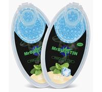 MrBlastin 200 piezas 2 paquetes de Mentol Helado cigarrillos bolas dispensador caja de sabor pop cápsulas aroma puerta trituradas bolas cápsulas para inserción de filtros Haga clic en Perlas