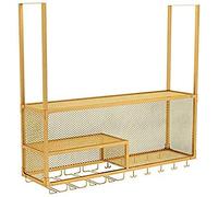 MRBVAOXVD Botelleros, Amantes Del Vino/Botellero Colgante, Botellero de Pared, Soporte para Botellas Y Copas, Almacenamiento Transparente, Rojo, Champán, Estante Flotante para Botellas de Vino Y Bote