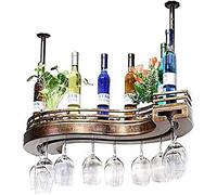 MRBVAOXVD Botelleros, Amantes Del Vino/Botellero de Copas de Vino, Botellero de Pared, Botellero con Colgador de Copas para Cocina, Comedor, Bar O Bodega