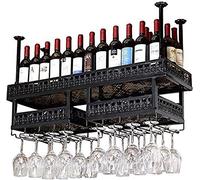 MRBVAOXVD Botelleros, Amantes Del Vino/Botellero de Pared/Barra Colgante para Vasos/Botellero/Estante Flotante para Bar/Estante Decorativo para Techo para, Bares, Restaurantes, Cocinas/Botellero para