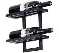 MRBVAOXVD Botelleros, Amantes Del Vino/Botellero de Pared Botellero de Metal para Botellas de Vino Botellero Invertido para Colgar en la Pared Bandeja para Colgar en la Pared Expositor para Vinos Alma