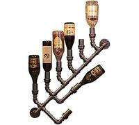 MRBVAOXVD Botelleros, Amantes Del Vino/Botellero Metálico de Pared, Soporte para Copas, Decoración de Hierro, Almacenamiento de Corchos, Capacidad para 8 Botellas de Tu Vino Favorito, Almacenamiento E