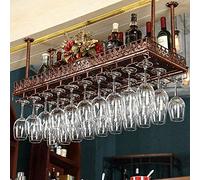MRBVAOXVD Botelleros, Botellero Industrial de Metal para Copas de Vino, Botellero de Pared para Bar de Vinos, Soporte para Botellas Y Cubiertos para Cocina U Oficina, Soporte de Hierro para Copas, Sop