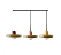 MRBVAOXVD Candelabras, 3-Luz Lámpara Colgante - Nórdica Granja Colgante Lámpara para el Comedor, la Isla de la Cocina, Sobre la Mesa/Rojo Rosa Amarillo