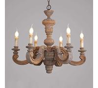 MRBVAOXVD Candelabras,5 Cabezas Rural French Wood Carviold - Lámparas Decorativas Blancas para Sala de Estar, Comedor, Dormitorio, Tienda de Ropa/6 Luces - Antiguo