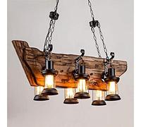 MRBVAOXVD Candelabras, Colgante Lámpara de Luz - Industrial Colgante Luz - Altura Ajustable E27 Negro Metal Techo Accesorio para el Comedor, Sala de Estar, Cocina, Bar, Café - 6-Luz