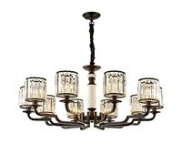 MRBVAOXVD Candelabras, Crystal Negro - Luz Lujo Moderno Luzes de Comedor con Bombillas E14, Diseño Creativo,O para Dormitorio, Lámparas Del Hogar - 3 Cabezas Estilo Americano/Negro./10 Cabeza