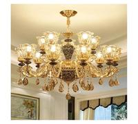 MRBVAOXVD Candelabras, Francéses de Lujo Sala de Estar Lámparas de Dormitorio Atmósferamalista Cerámica Lámpara de Escalera de Luz/Luz Caliente/18 Luces