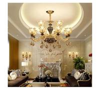 MRBVAOXVD Candelabras, Francéses de Lujo Sala de Estar Lámparas de Dormitorio Atmósferamalista Cerámica Lámpara de Escalera de Luz/Variable/12 Luces