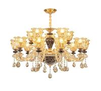 MRBVAOXVD Candelabras, Francéses de Lujo Sala de Estar Lámparas de Dormitorio Atmósferamalista Cerámica Lámpara de Escalera de Luz/Luz Caliente/15 Luces