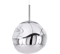 MRBVAOXVD Candelabras, Lámpara Colgante de Lámpara Moderna - Diseño de Vidrio Irregular con Acabado de Espejo Dere para la Iluminación de la Sala de Estar/Plata/20 cm