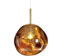 MRBVAOXVD Candelabras, Lámpara Colgante de Lámpara Moderna - Diseño de Vidrio Irregular con Acabado de Espejo Dere para la Iluminación de la Sala de Estar/Oro/20 cm