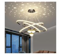 MRBVAOXVD Candelabras, Lámpara Creativa Sala de Comedor Mesa Cocina Colgante Llevó Luz Estrella Diseño Colgante Lámparas de Techo Modestas para la Habitación/Dimmable/Negrod20 40 60Cm