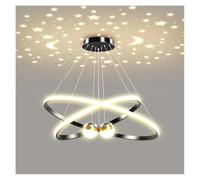 MRBVAOXVD Candelabras, Lámpara Creativa Sala de Comedor Mesa Cocina Colgante Llevó Luz Estrella Diseño Colgante Lámparas de Techo Modestas para la Habitación/Dimmable/Negrod40 60Cm