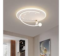 MRBVAOXVD Candelabras, Lámpara de Techo de Astronauta Nórdico Creativo, Decoración de la Habitación Infantil, Diseño de Planeta Y Astronauta, Luminaria de Dormitorio de Estudio/D/Luz