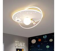 MRBVAOXVD Candelabras, Lámpara de Techo de Astronauta Nórdico Creativo, Decoración de la Habitación Infantil, Diseño de Planeta Y Astronauta, Luminaria de Dormitorio de Estudio/a/Infinitamente