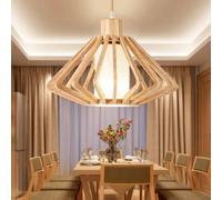 MRBVAOXVD Candelabras, Led Madera Arte Colgante Luces Lámpara de Techo - Luces Colgantes de Estilo Japonés, Luminaria de Maderaiza para la Entrada, Restaurante, Pasillo - Creatividadrsonalidad, Hilo H