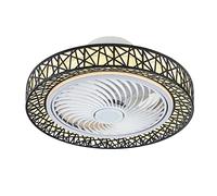 MRBVAOXVD Candelabras, Led Ventilador de Techo sin Cuchillas con Luz Y Control Remoto - 3 Ventilador de Techo Cerrado de Velocidad Del Viento Luminaria para el Hogar, Diseño Moderno/Negro