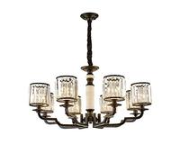 MRBVAOXVD Candelabras, Luces de Comedor, Lámpara de Americano E14 - Mejora el Ambiente Y el Lujo con Diseño Moderno Creativo - Lámparasas para el Hogar O Luces Del Dormitorio/Negro./8 Cabeza