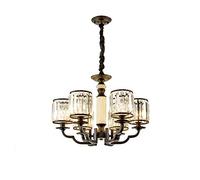 MRBVAOXVD Candelabras, Luces de Comedor, Lámpara de Americano E14 - Mejora el Ambiente Y el Lujo con Diseño Moderno Creativo - Lámparasas para el Hogar O Luces Del Dormitorio/Negro./6 Cabeza