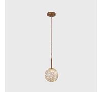 MRBVAOXVD Candelabras,Luz Colgante Globo de Oro Bola de Vidrio Transparente Luz Colgante de Techo de Altura Ajustable Lámpara Creativa Sombra Colgante para Dormitorio Cocina Isla Bar/C. B.