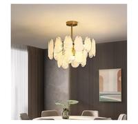 MRBVAOXVD Candelabras, Luz de Lujo Lámpara Colgante Nórdica Simple Sala de Estar Comedor Retro Francés Sala Lámpara de Vidrio Decoración Moderna Del Hogar/Variable/2 Capas D40Cm