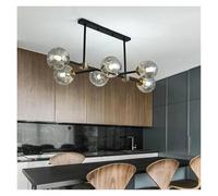 MRBVAOXVD Candelabras, Luz Nórdica Lujo Sala de Estarrsonalidad Simple Dormitorio Comedor Lámpara Red Red/Variable/6L Gris Humoso