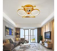 MRBVAOXVD Candelabras, Ventiladores de Techo Led con Luces Y Control Remoto - Silencioso Moderno 6 Velocidad Ventilador Luz para Salón Dormitorio - Reversible - Elegante Ventilador de Techo Luz/Oro