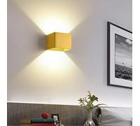 MRBVAOXVD Hertl Moderno Llevó Cuadrado Pared Sconce Luz Metal Colorido Cúbico Pared Montaje Luces 3.94 '' Ancho Lámparas de Pared, para el Pasillo Lado de Cama/Amarillo/Luz Caliente