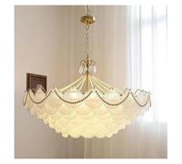 MRBVAOXVD Lámparas de Lámpara, Arte Moderno Llevó Luces Accesorio Francés Vidrio Colgante Lámparas de Lámparare para la Decoración Del Hogar Salón Comedor Dormitorio/D100Cm